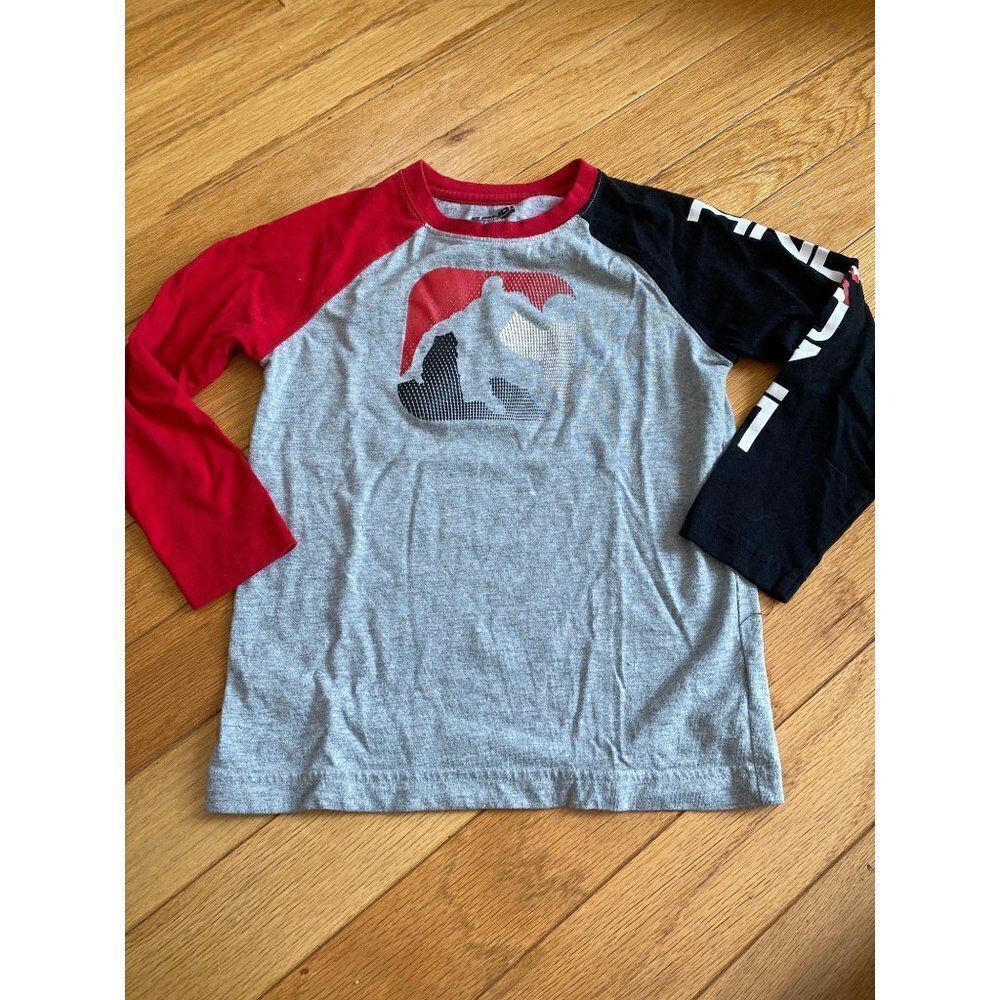 And1, boys, athletic red/black/grey long sleeve shirt size small (6/7)
